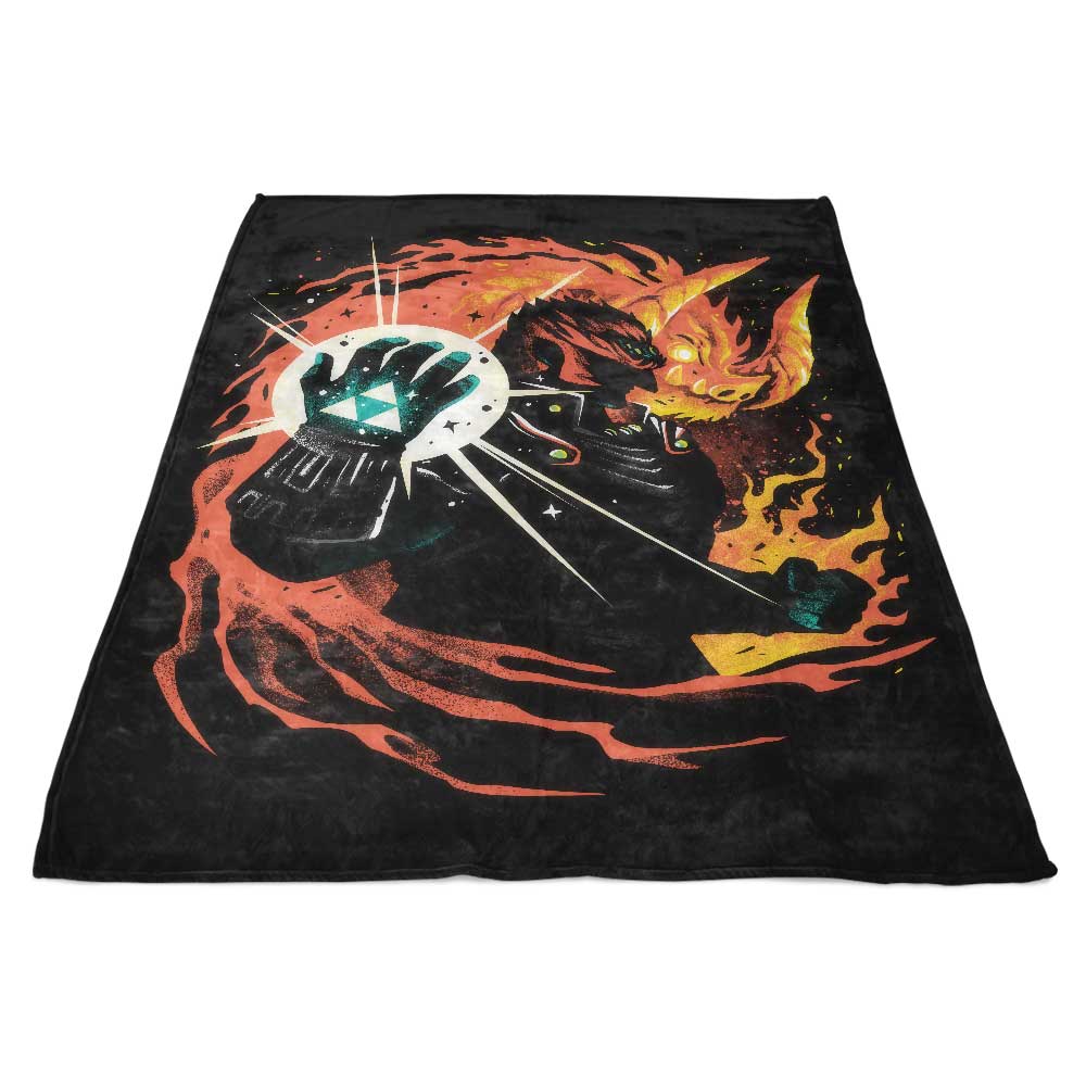 Demon King-themed Cozy Fleece Blanket for Comfort
