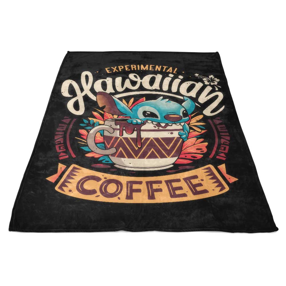 Unique Experimental Hawaiian Coffee-themed Fleece Blanket by Snouleaf
