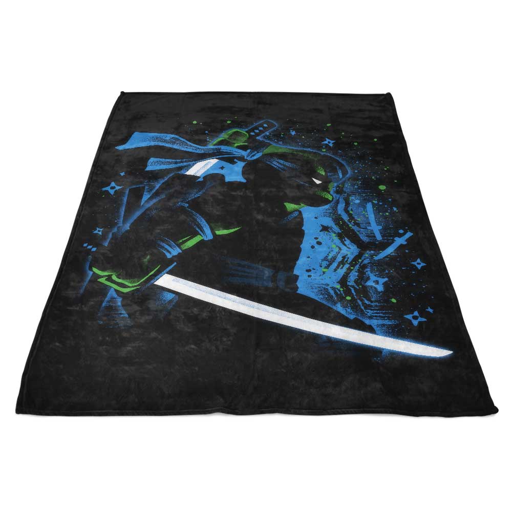 Blue Fleece Blanket Inspired by the Leader Ninja