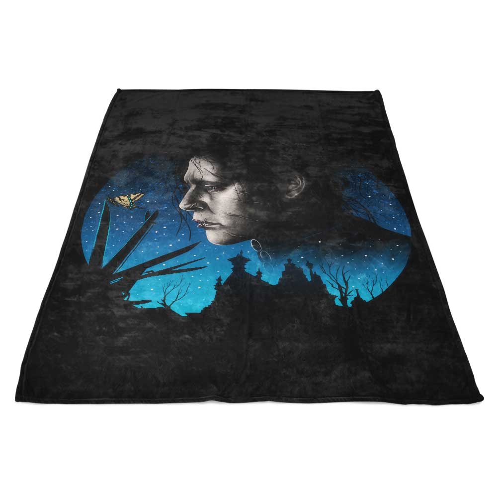 XENOS Brand Scissors and Butterflies Themed Super Soft Fleece Blanket