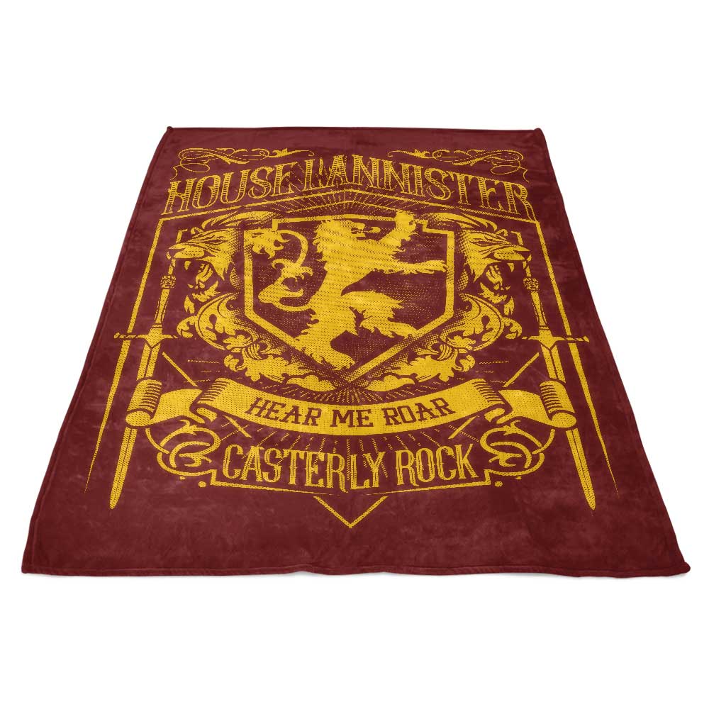 Soft and Plush Vintage Lion Pattern Fleece Blanket