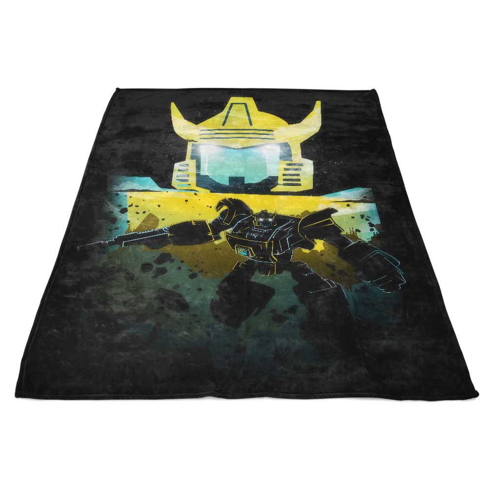 Ultra-Soft Donnie Illustrations Bumble Landscape Fleece Blanket