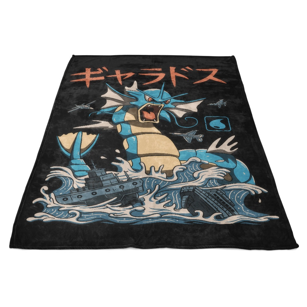 Fleece Blanket Featuring the Water Flying Kaiju Creature