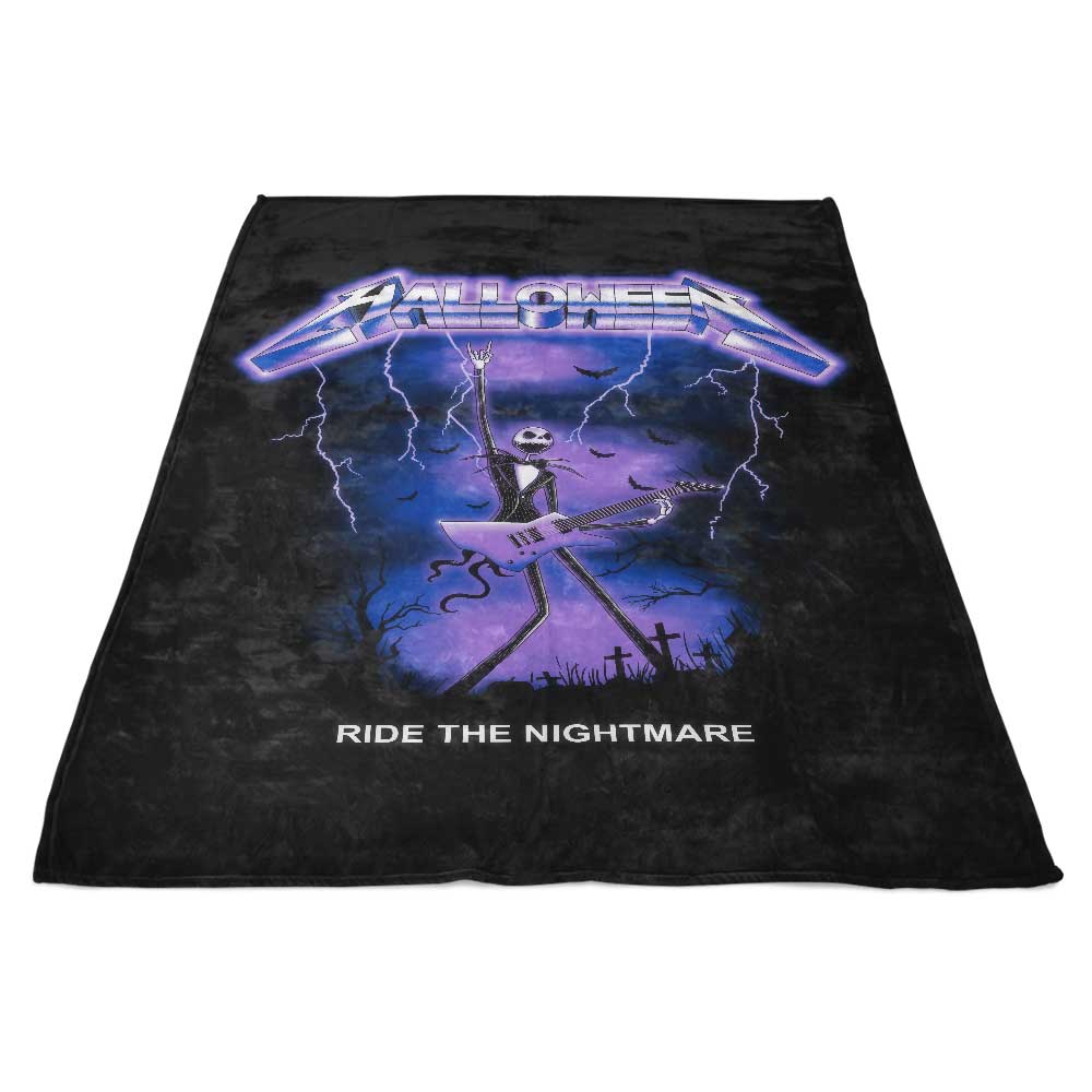 Cozy Retro Fleece Blanket - Ride Through the Nightmare