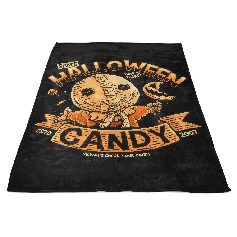 Sam's Candy Ultra-Soft Polyester Fleece Blanket with One-Sided Print