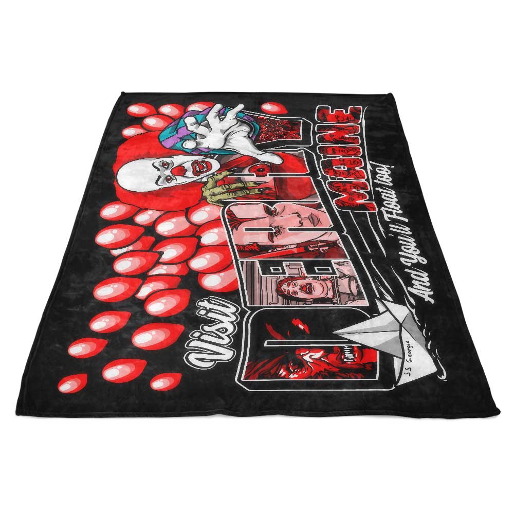 GoodIdeaRyan's 'Visit Derry' Fleece Blanket - A Soft and Comfortable Polyester Blanket