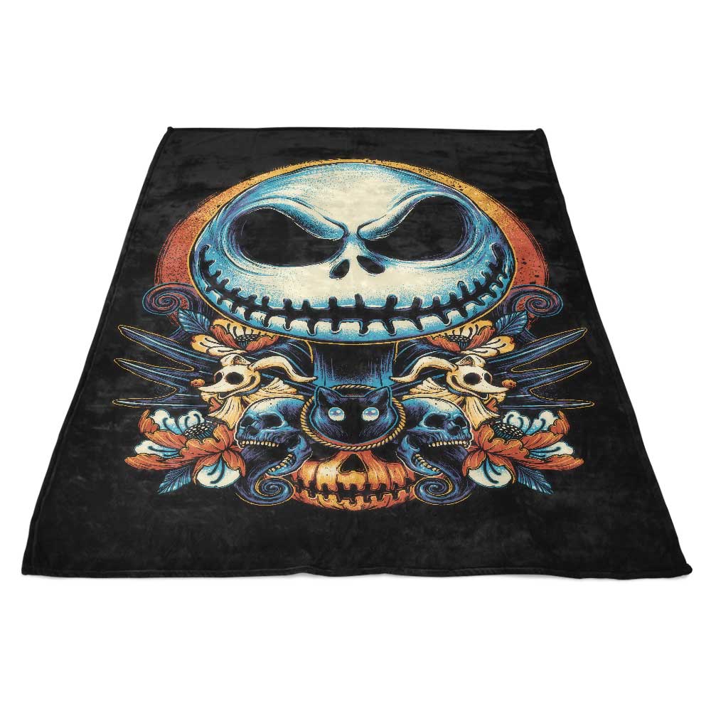 Glitchygorilla's Super Soft Fleece Blanket - Master of Fright Design