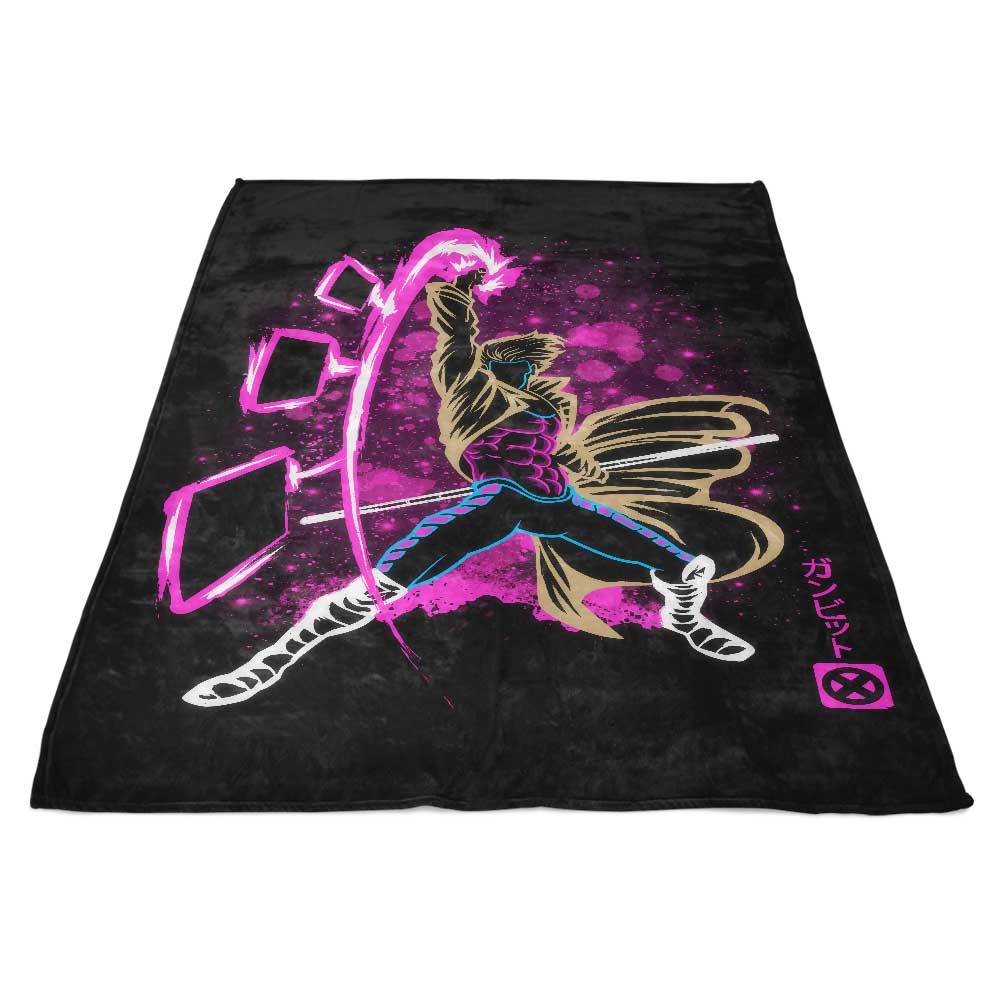 Soulkr's Kinetic Card Pattern Fleece Blanket for Comfort and Warmth