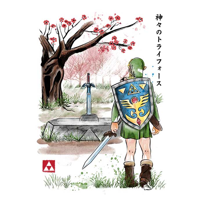 Soft and Plush 'Link to the Watercolor' Fleece Blanket