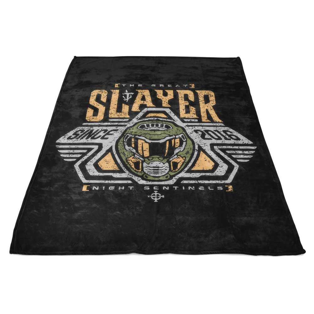 Ultra-Soft Space Slayer Marine Polyester Fleece Blanket