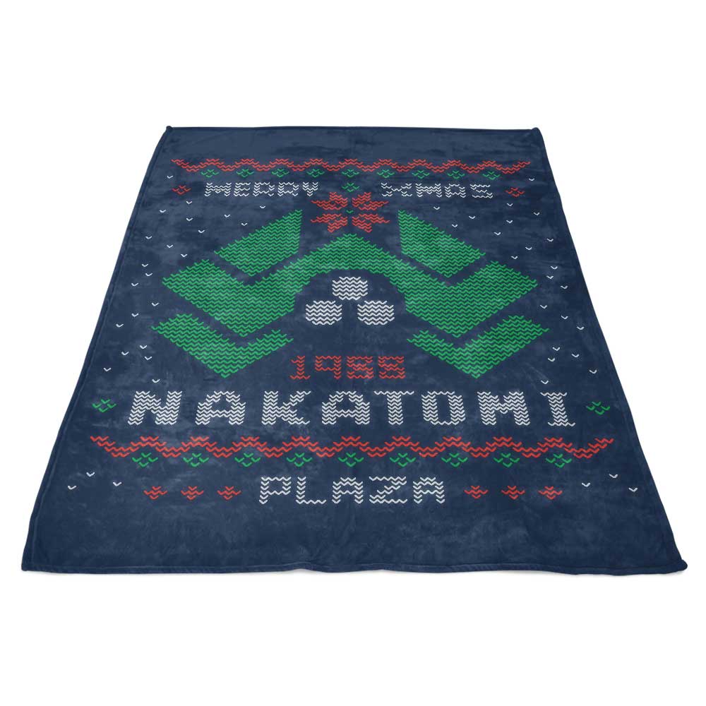 Ultra-Soft Ugly Nakatomi Sweater Design Fleece Blanket