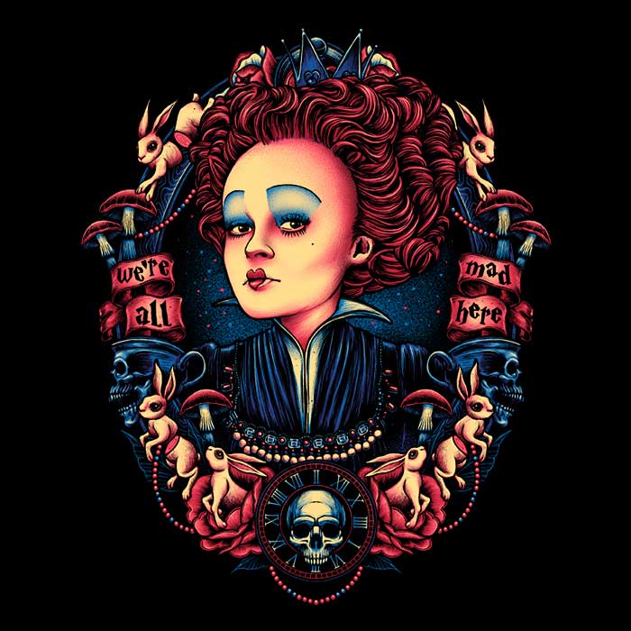 Red Queen Design - Premium Polyester Fleece Blanket