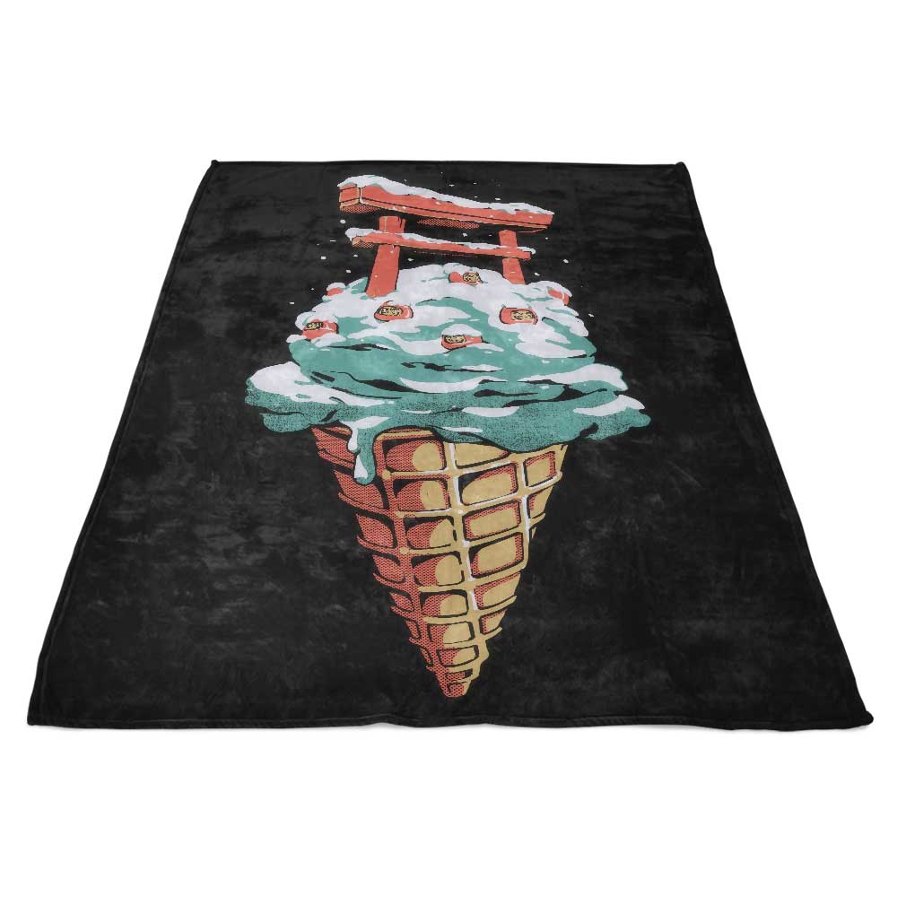 Fleece Blanket Inspired by Japanese Ice Cream Design