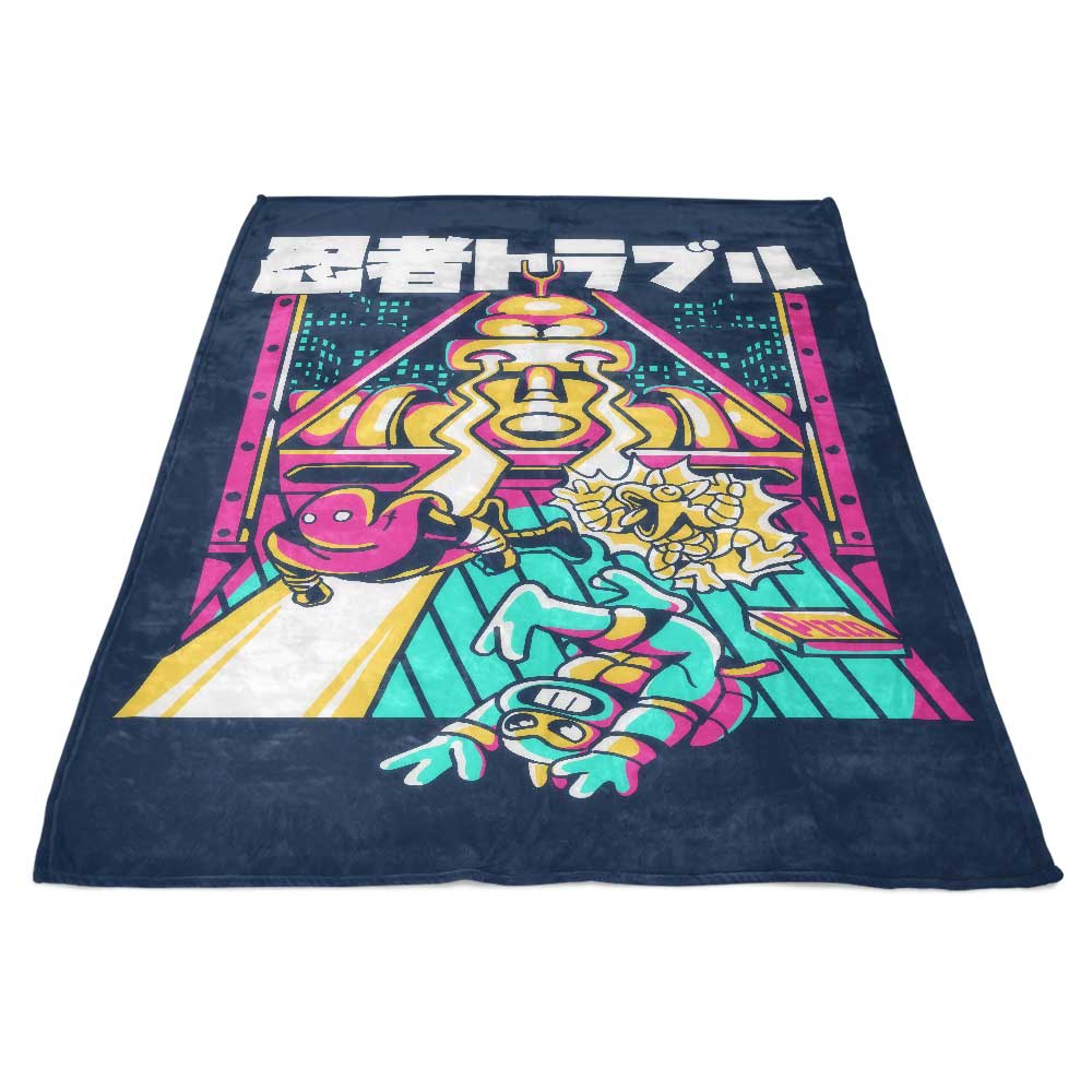 Ultra - Soft Ninja Trouble Fleece Blanket for Cozy Moments