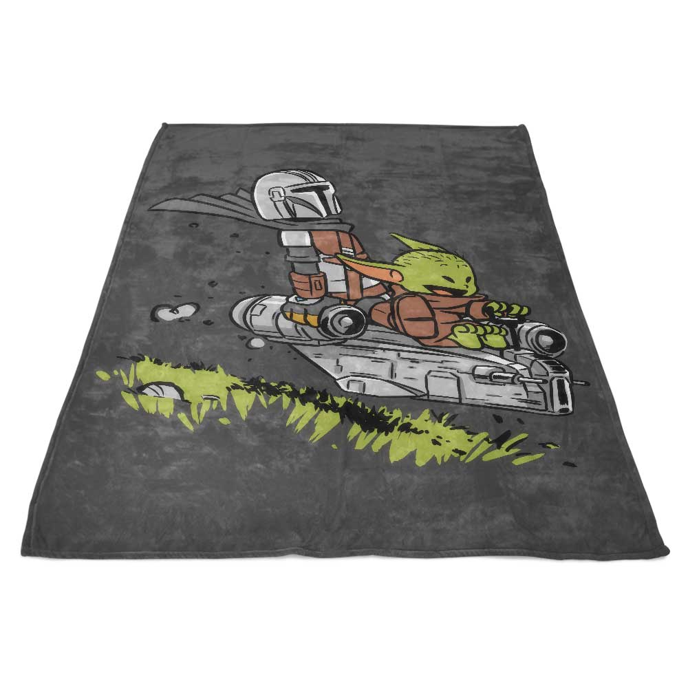 AlbertoCubatas Mando and Child Design 100% Polyester Coral Fleece Blanket