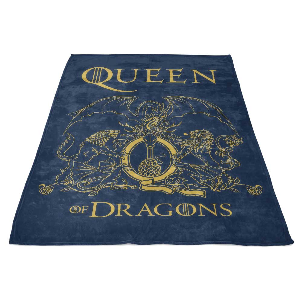 Dragons' Queen-themed Luxury Fleece Blanket for Comfort
