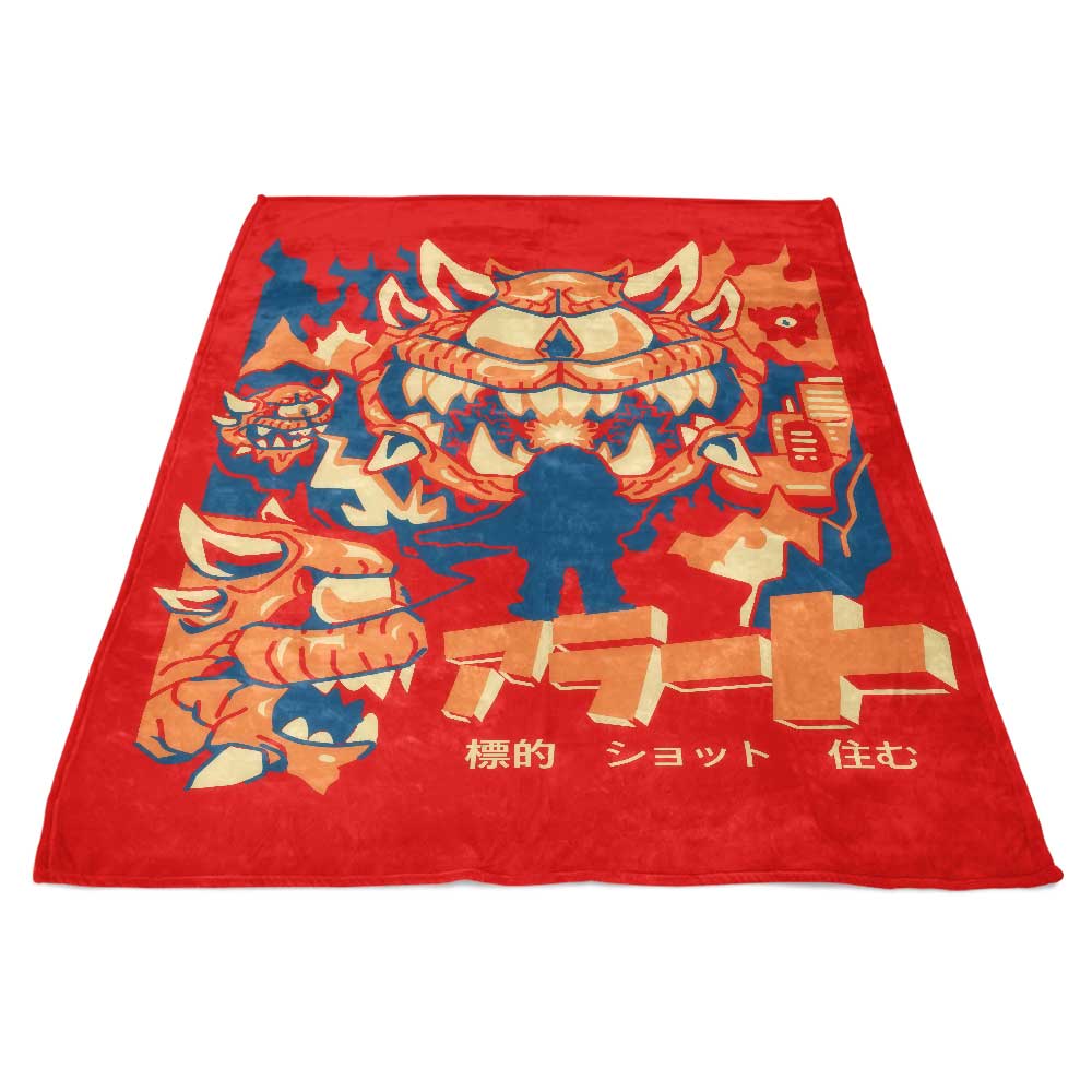 Super Soft Sketchdemao Surrounded Polyester Fleece Blanket