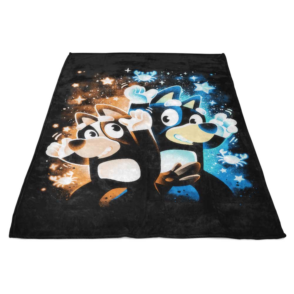 Alemaglia's Tickle Crabs Fleece Throw Blanket