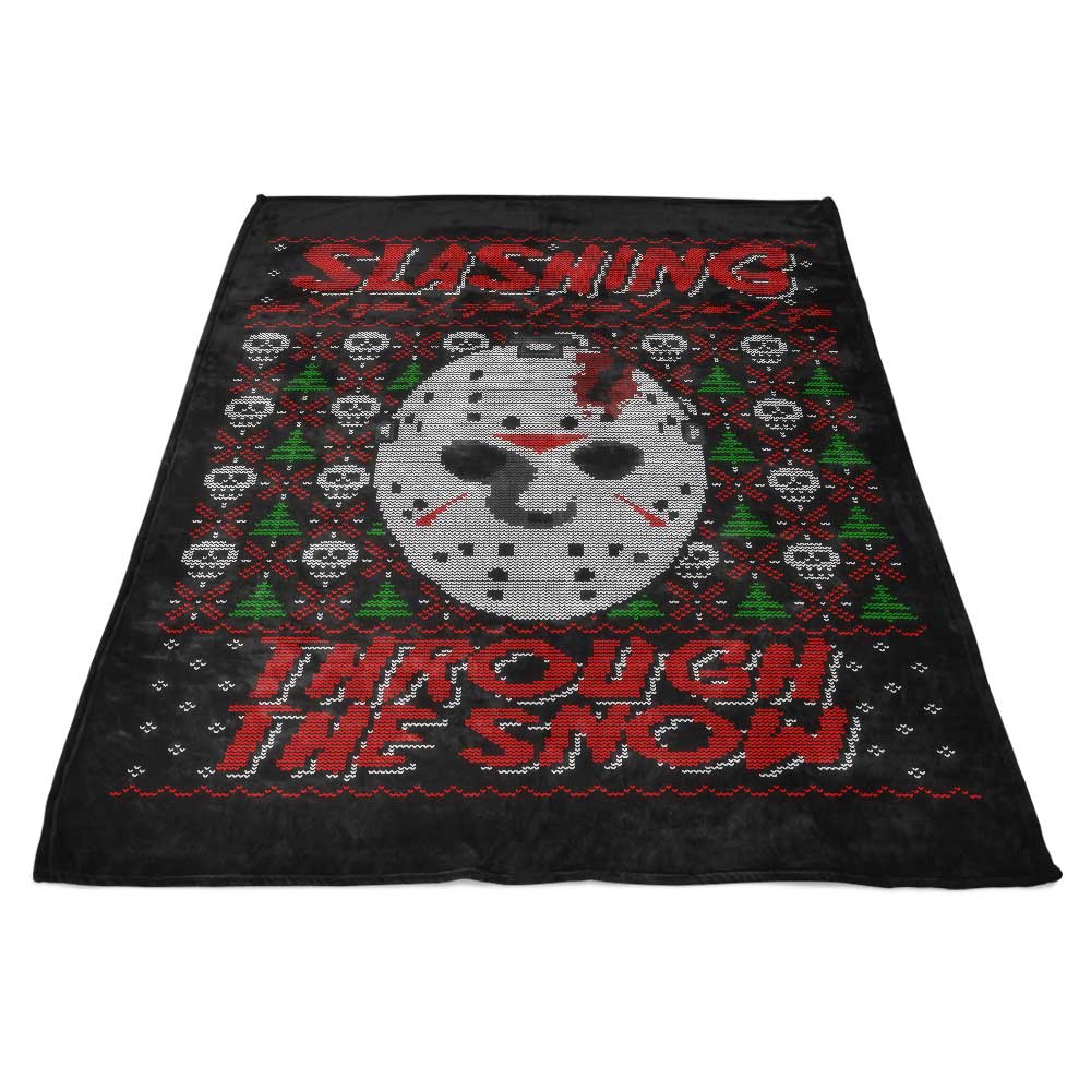 Snow - Slashing Luxury Fleece Blanket for Cozy Moments