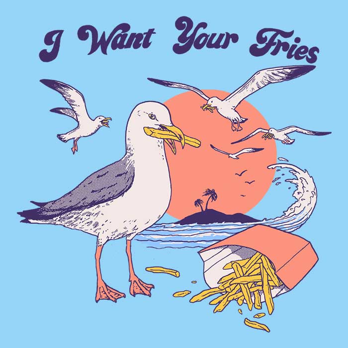 Cosy Fleece Blanket Featuring 'I Want Your Fries' Design