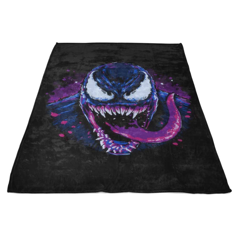 Ultra - Soft Dark Alien Themed 100% Polyester Fleece Blanket
