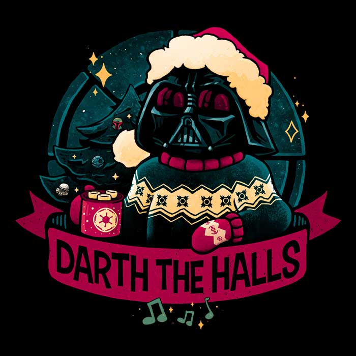 Cozy Teesgeex 'Darth the Halls' Fleece Blanket for Comfort
