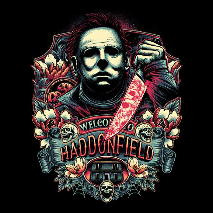 Ultra - Soft Glitchygorilla 'Welcome to Haddonfield' Fleece Blanket