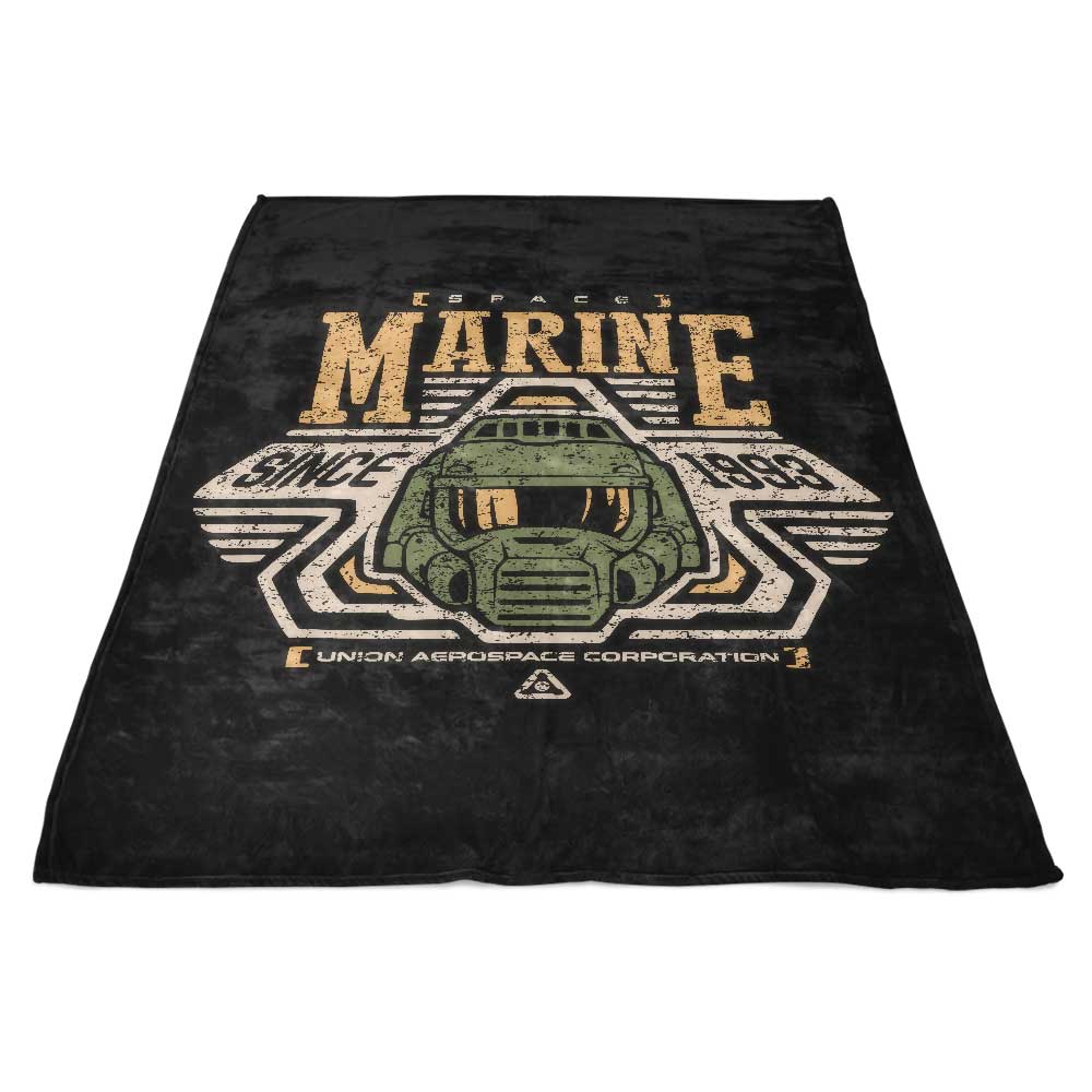 Ultra-Soft Space Marine Themed Polyester Fleece Blanket
