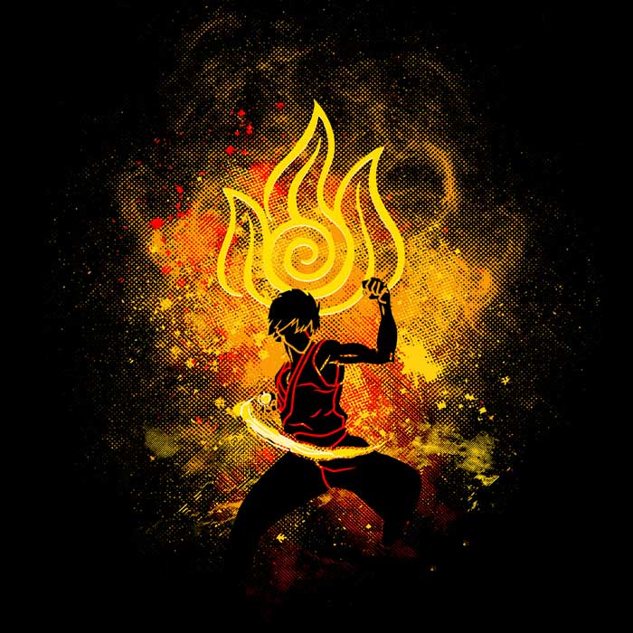 Ultra - Soft Donnie Illustrations Fire Bender Art Fleece Blanket