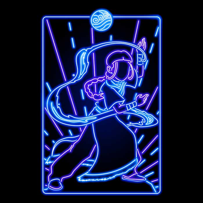 Neon Water Themed Premium Fleece Blanket for Comfort