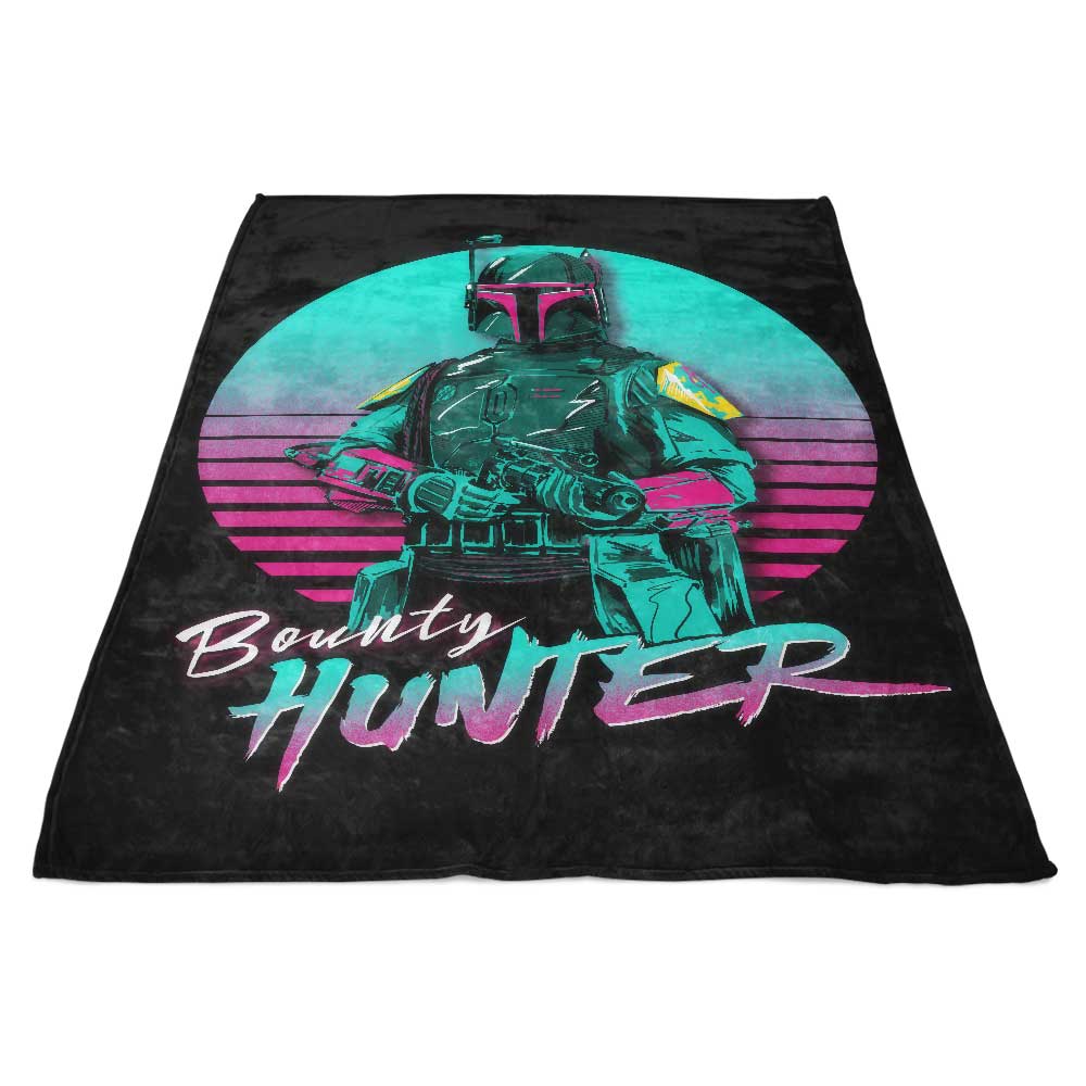 Fleece Blanket with Neon Bounty Hunter Design