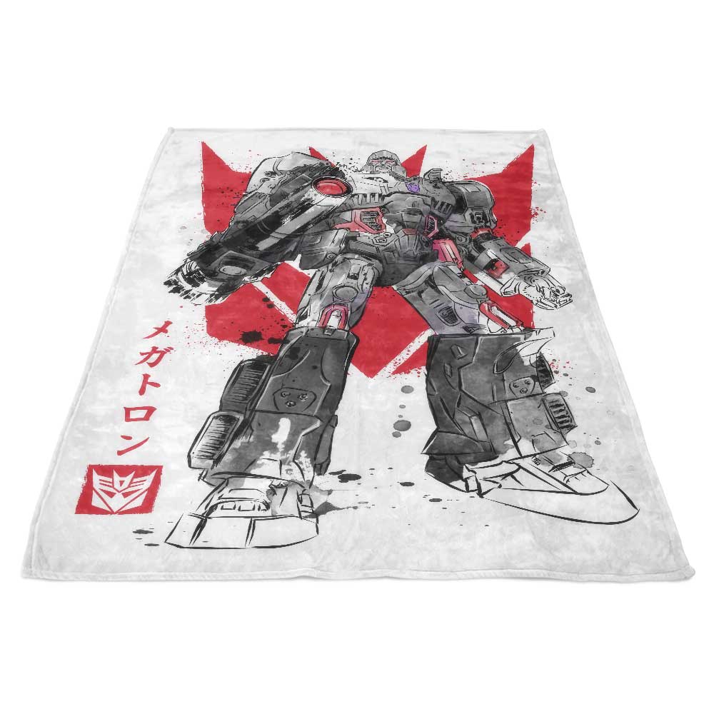 Dr. Monekers' Destruction Sumi-e Stylish Fleece Blanket