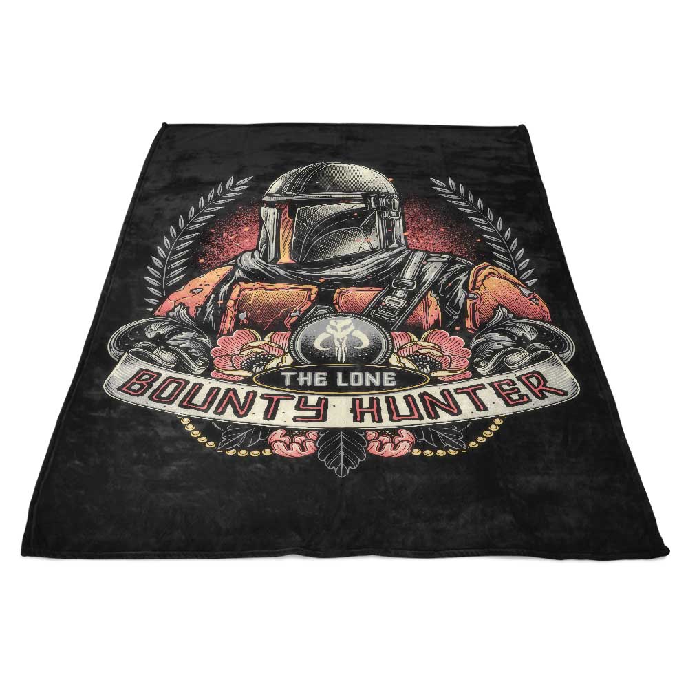 The Solitary Bounty Hunter-themed 100% Polyester Coral Fleece Blanket