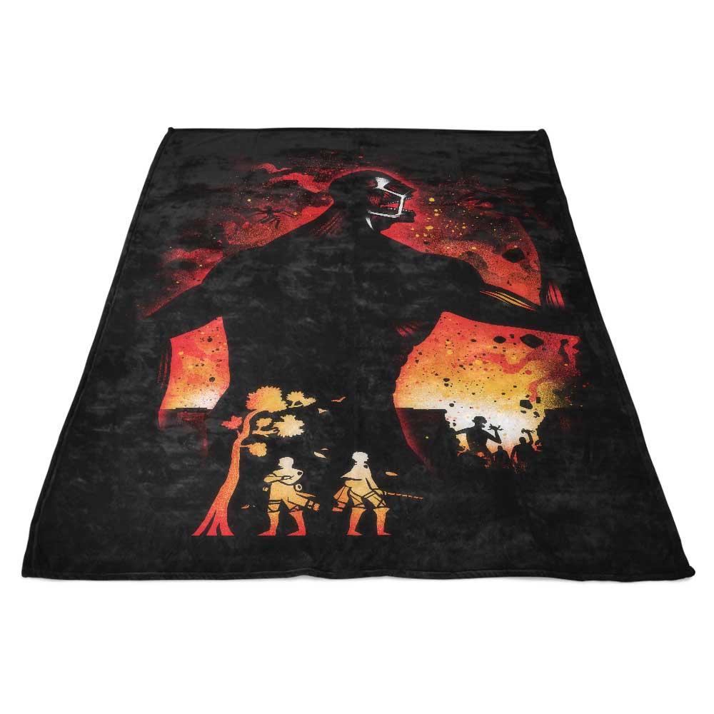 Colossal Titan-themed Ultra-Soft Fleece Blanket for Cozy Comfort