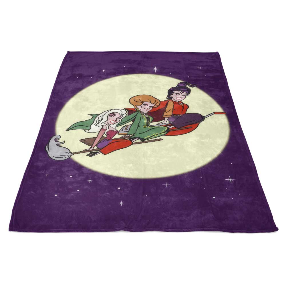 The Enchanting Three Witches Design - Premium Fleece Blanket for Comfort and Warmth