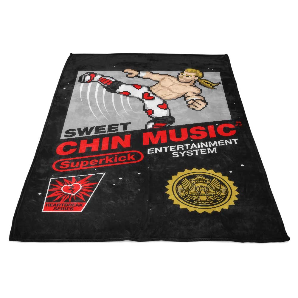 Cozy Fleece Blanket Featuring 'Sweet Chin Music' by Ryan Astle
