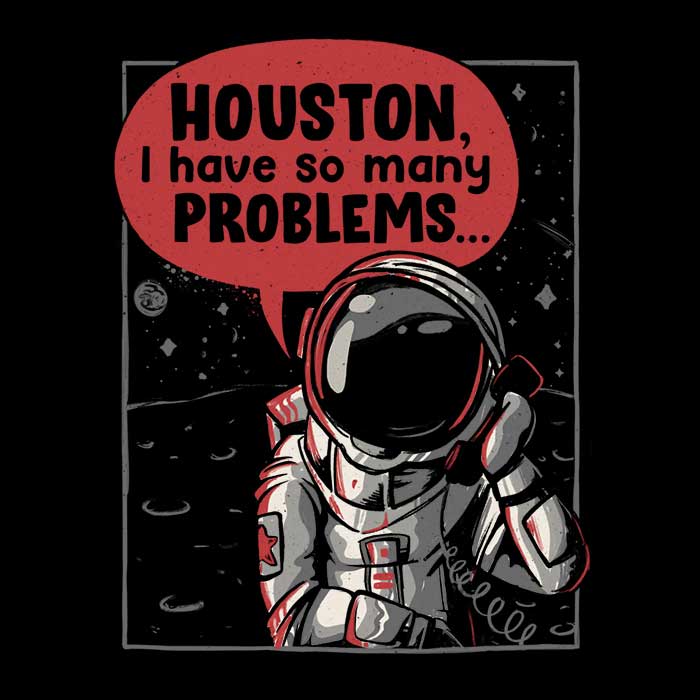 Super Soft 'Houston, I Have So Many Problems' Polyester Fleece Blanket