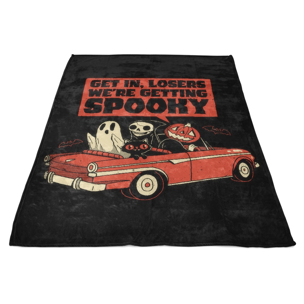 DinoMike's Getting Spooky Halloween-themed Fleece Blanket for a Chilling Experience
