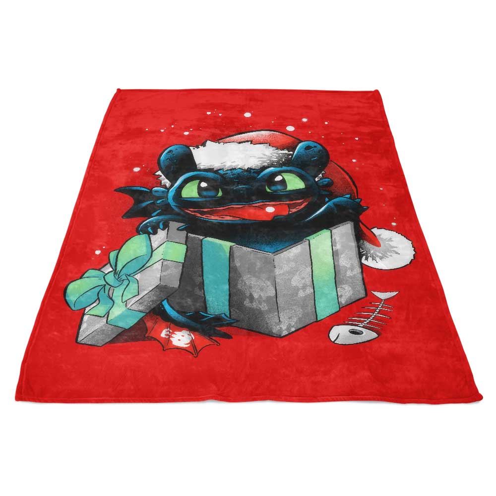 Alemaglia's Cozy Christmas Dragon Fleece Blanket