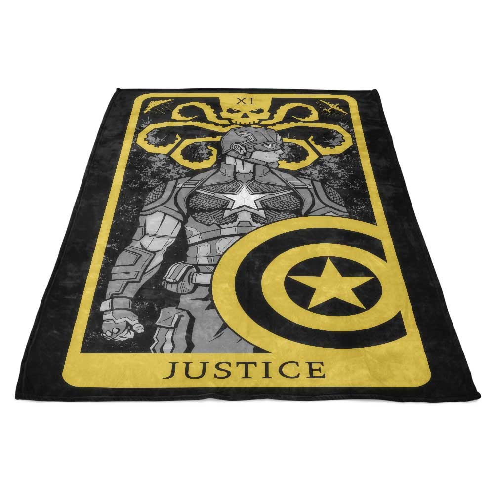 Tarot Justice Themed High - Quality Fleece Blanket