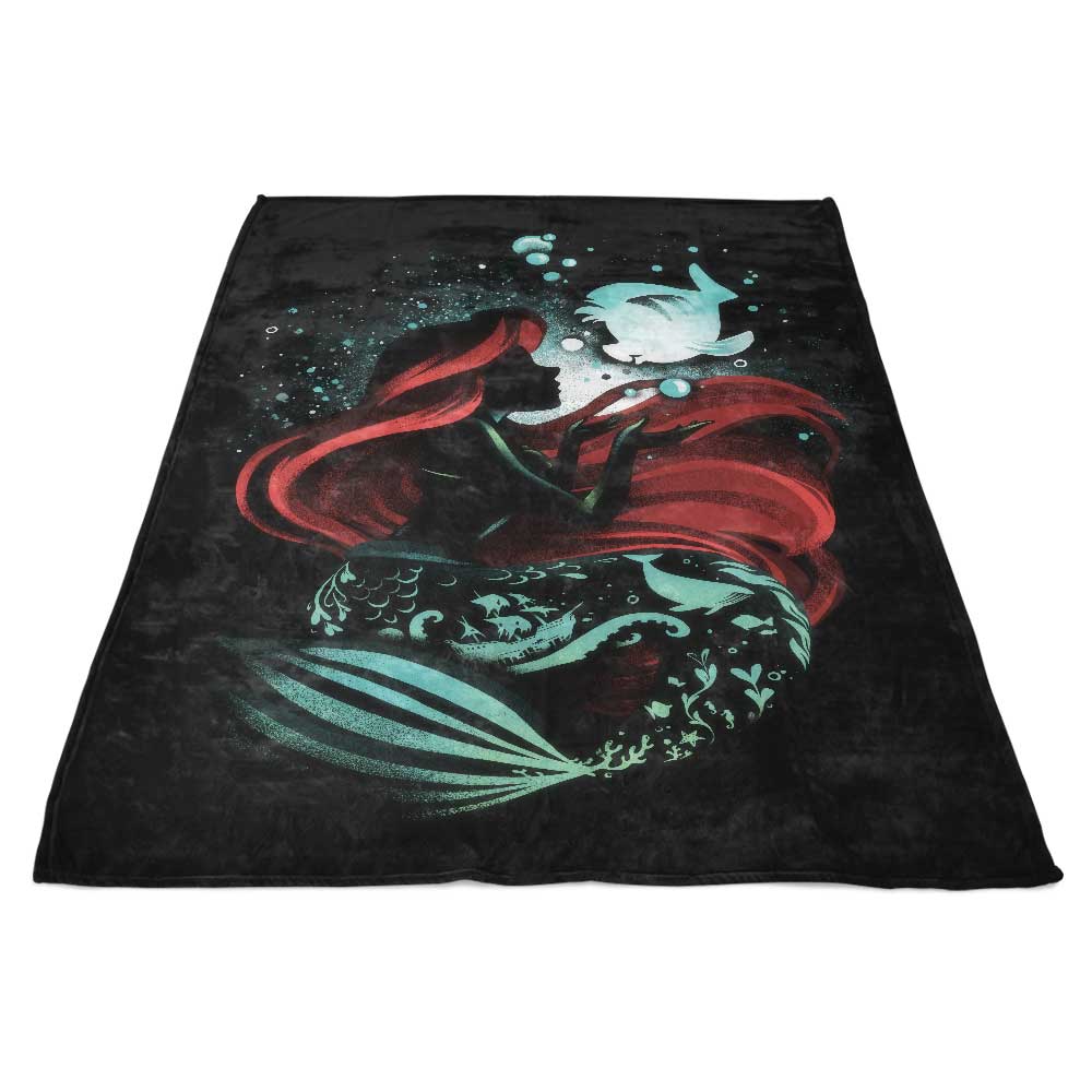 Alemaglia's Soft and Plush 'Song of the Mermaid' Fleece Blanket