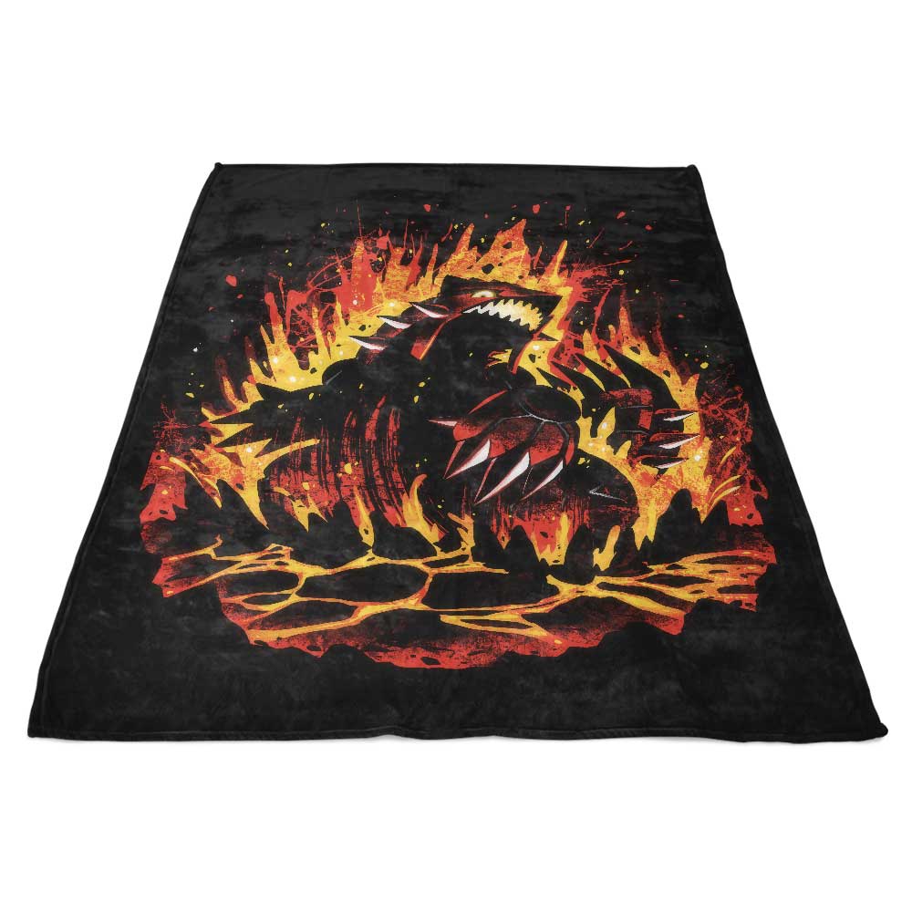 Alemaglia's Magma Cataclysm Luxury Fleece Blanket