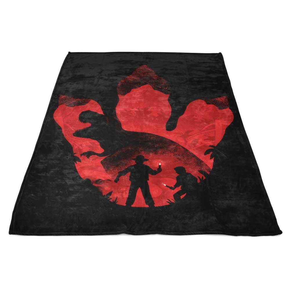 Cozy Fleece T-Rex Footprint Blanket for Ultimate Comfort