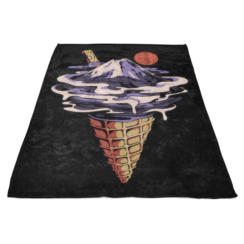 Fuji Ice Cream Themed Premium Fleece Blanket