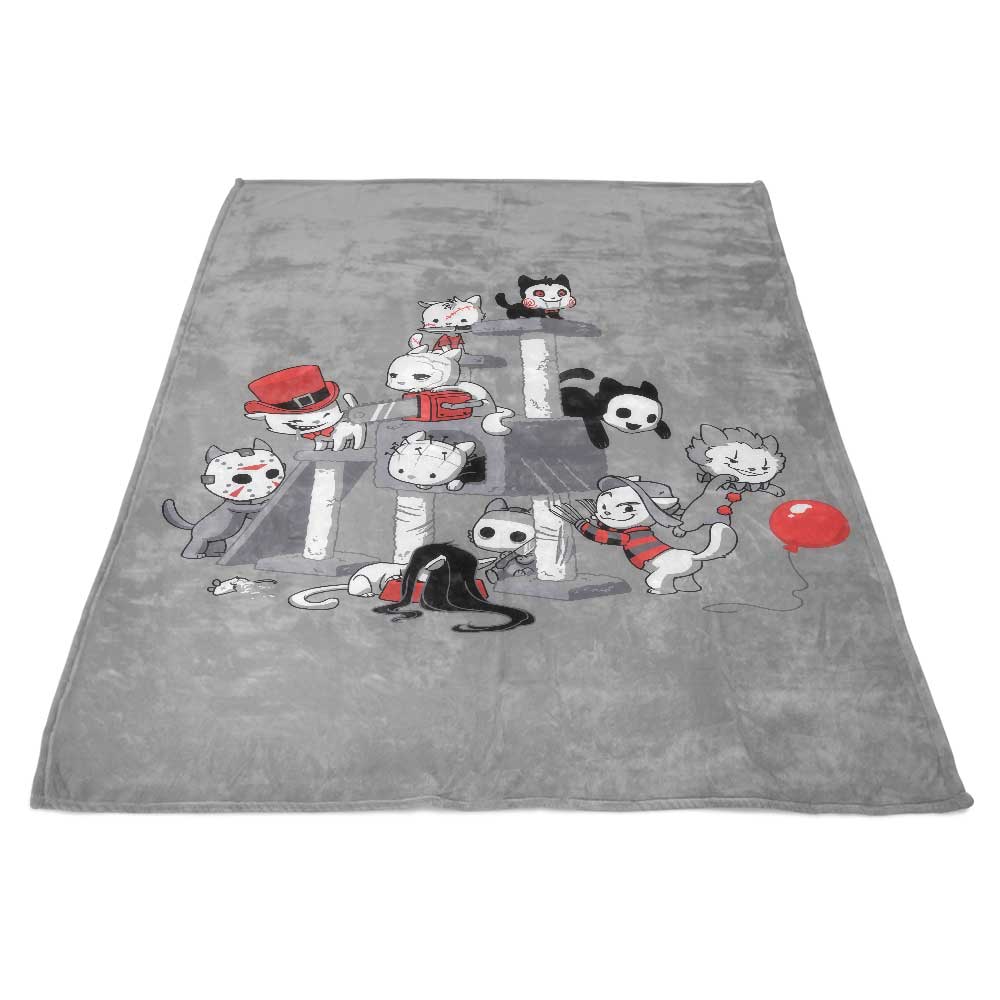 DoomCat's Super Soft Horror Cats Fleece Blanket