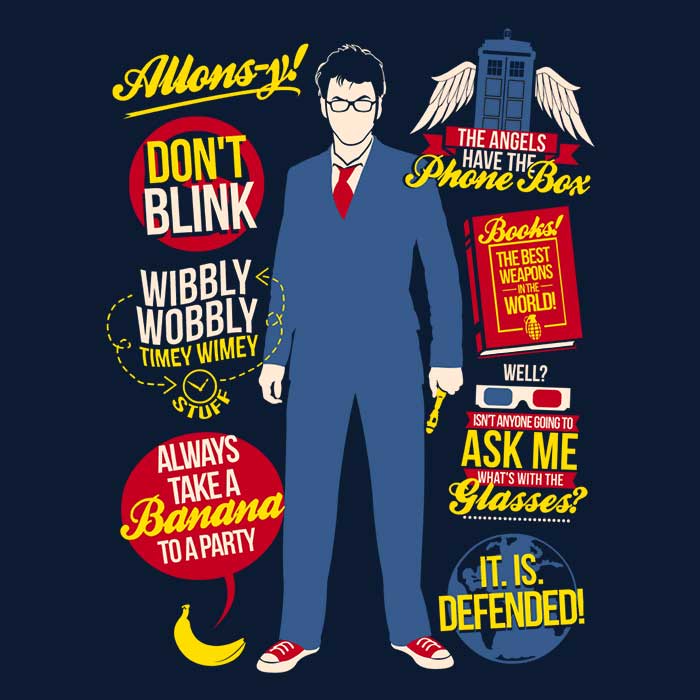 Cosy Tenth Doctor Quotes Fleece Blanket for Comfortable Use