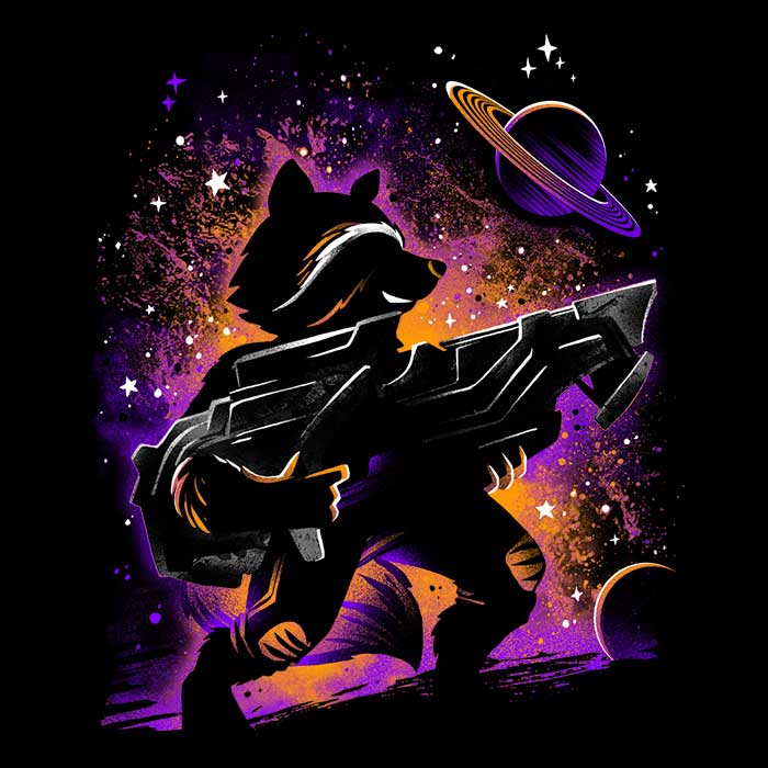 Cosmic Raccoon-themed Polyester Fleece Blanket for Cosy Moments