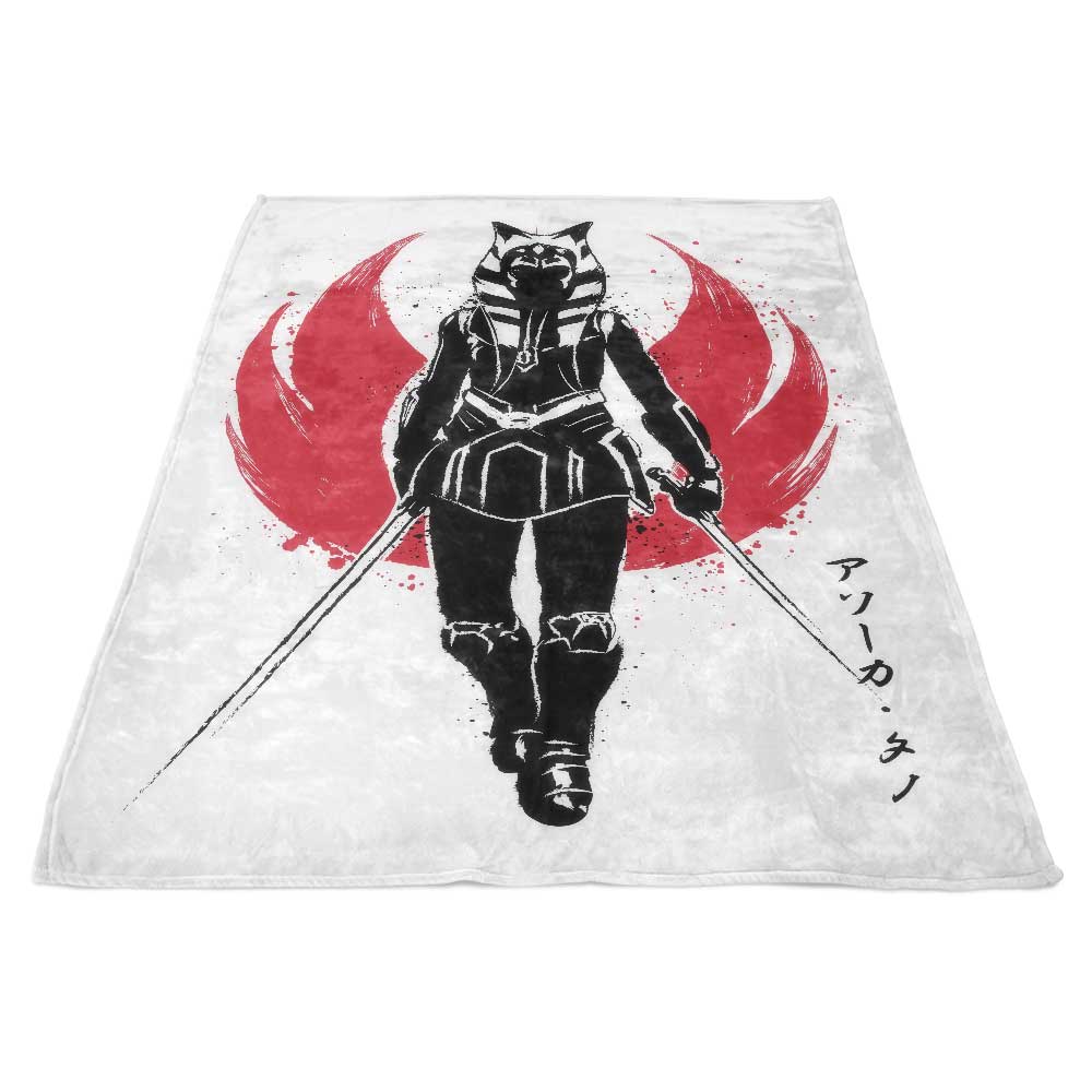 Fulcrum Sumi-e Soft Fleece Blanket by Dr. Monekers