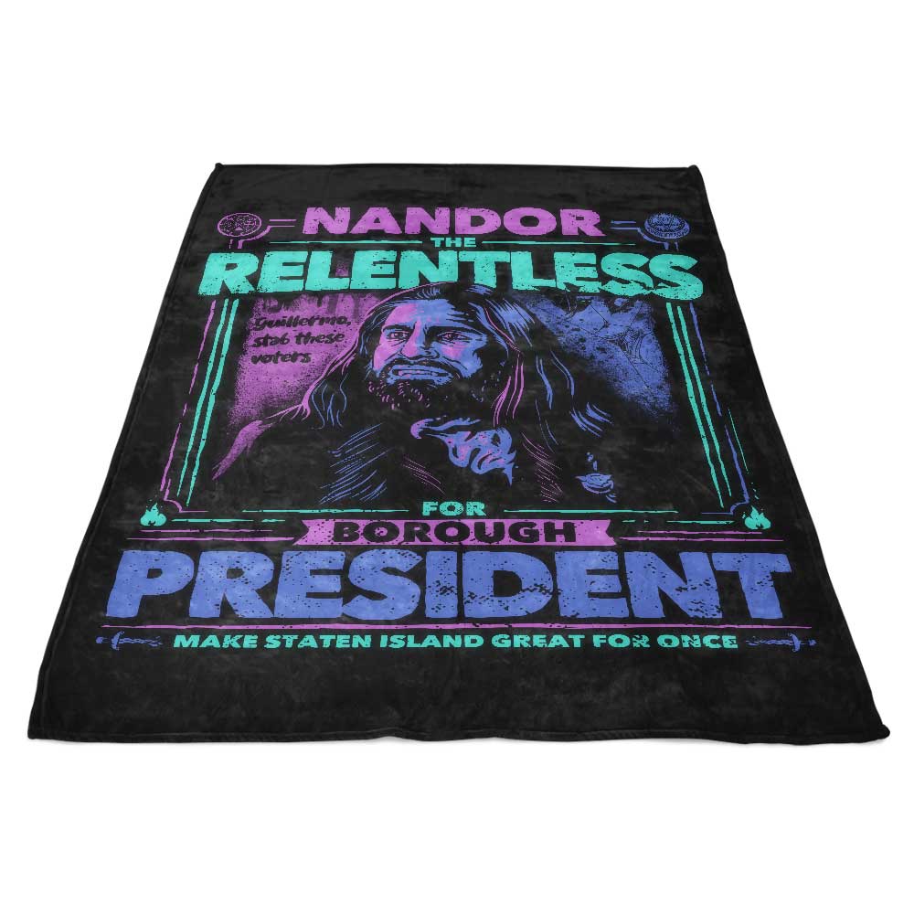 Ultra-Soft 'Nandor for President' Fleece Blanket