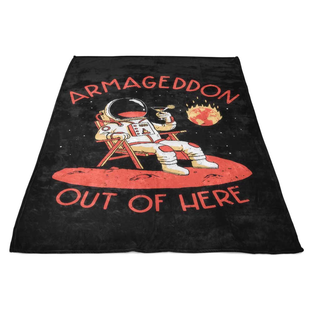 Armageddon Out of Here - Cosy Polyester Fleece Blanket